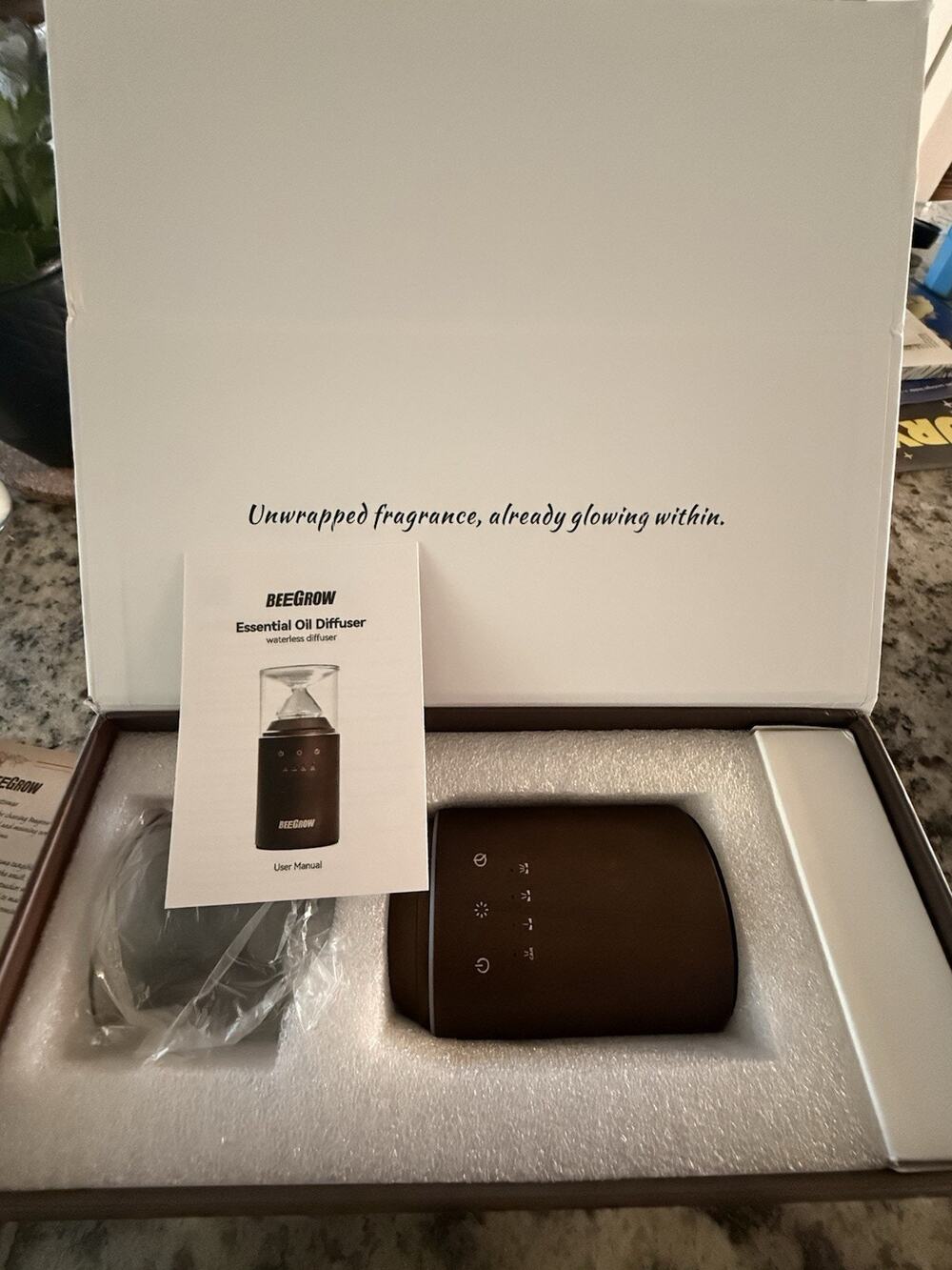 BEEGROW Waterless Essential Oil Diffuser for Car or Home – NEW